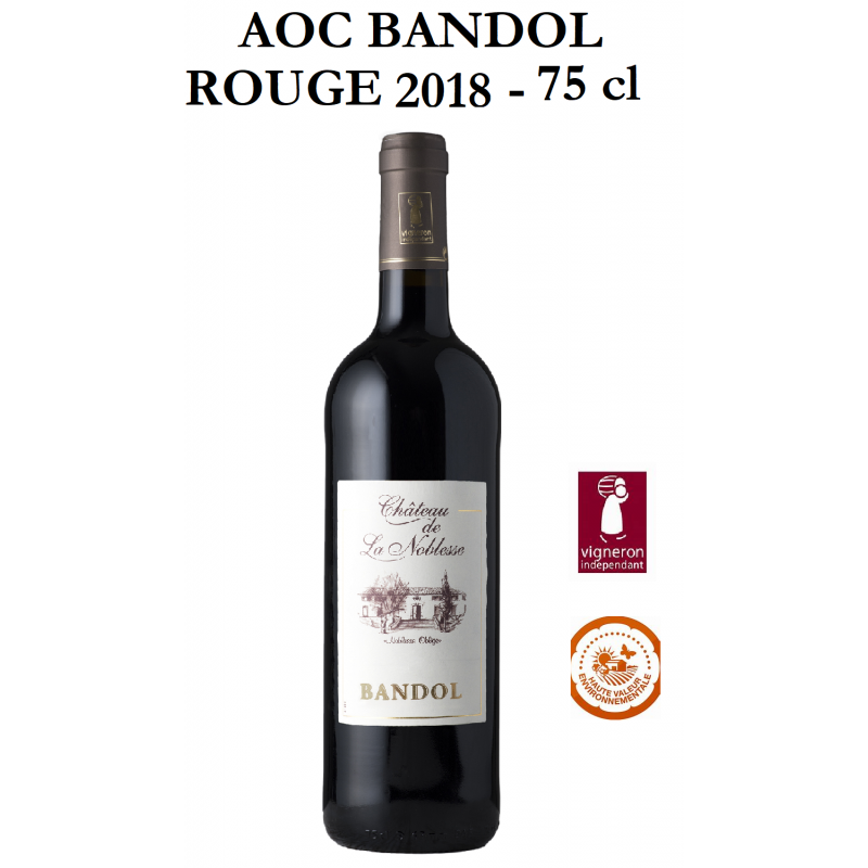 Vins rouges AOC BANDOL du Château de Noblesse - Cuvée Noblesse 2016